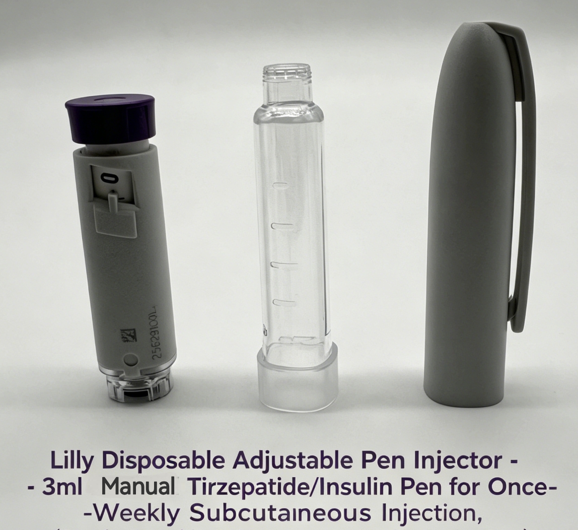 Lilly Disposable Tirzepatide/Peptide/Insulin Empty Pen Injector-weight loss–3ml Adjustable Pen for Weekly Subcutaneous Injection