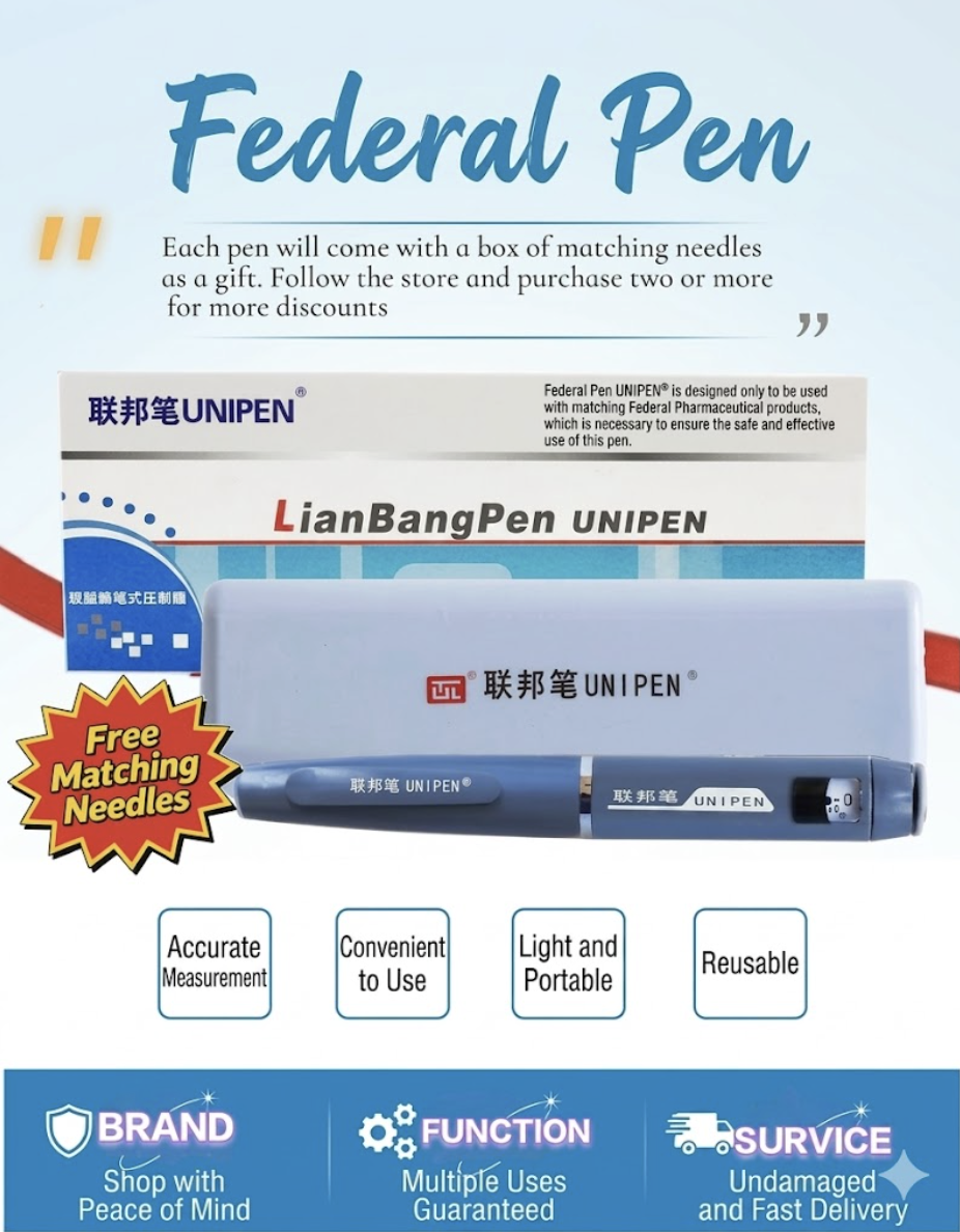 UNIPEN Insulin/Tirzepatide/peptides Pen Injector-Reusable Medical Injector for Diabetic, Compatible with Standard 3ml Cartridges