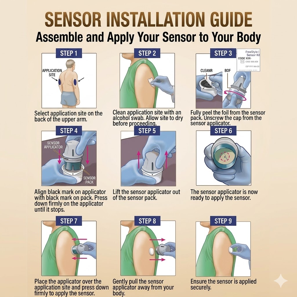 Freestyle Libre2 Sensor Kit 24h Realtime Blood Sugar Monitoring Dynamic Glucose Meter CGM Sensor Monitor Glucose any time