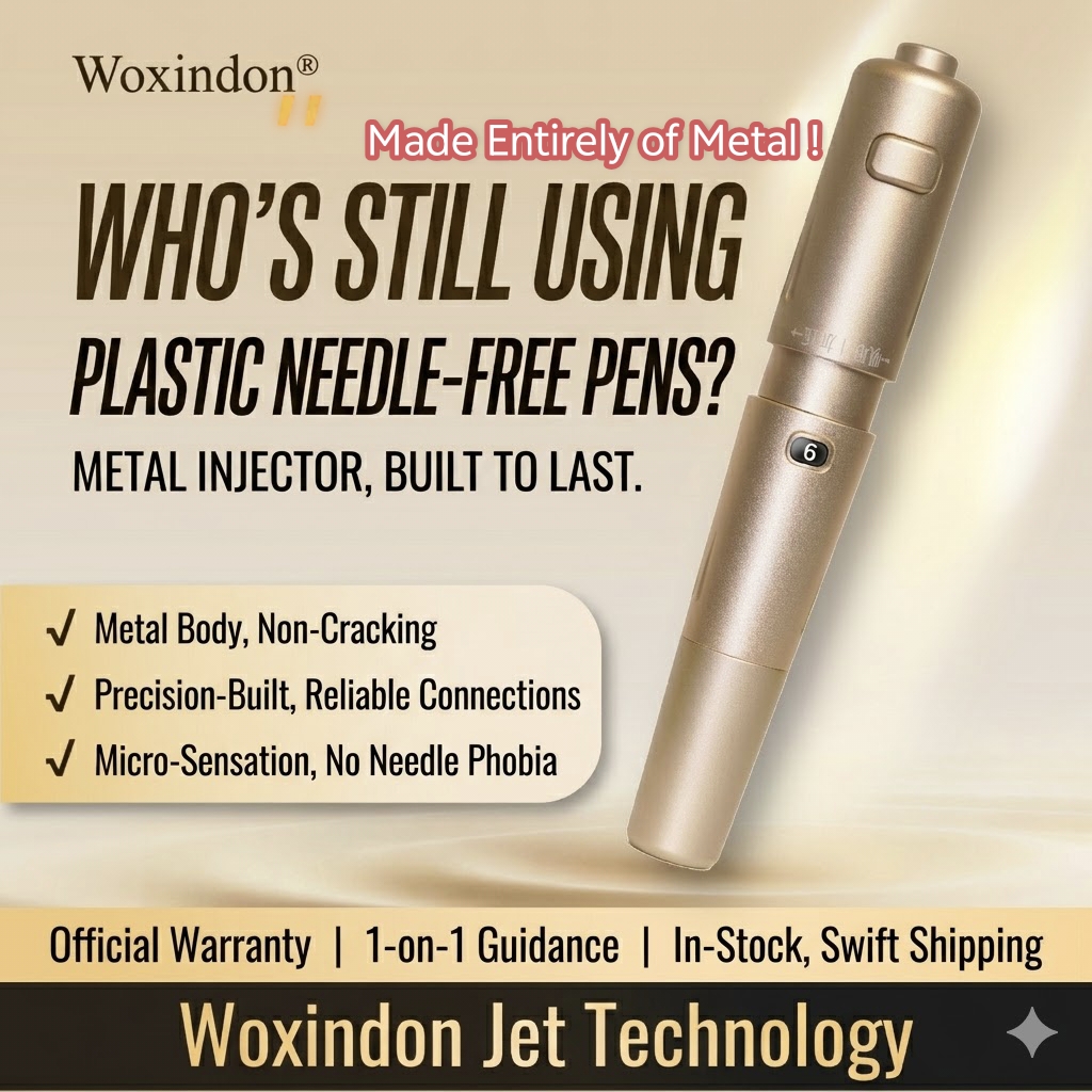 Needle-Free Metal Insulin / Peptide Pen - Reusable Injector, Mild-Pain Durable Syringe Alternative for Diabetes and Weight-loss