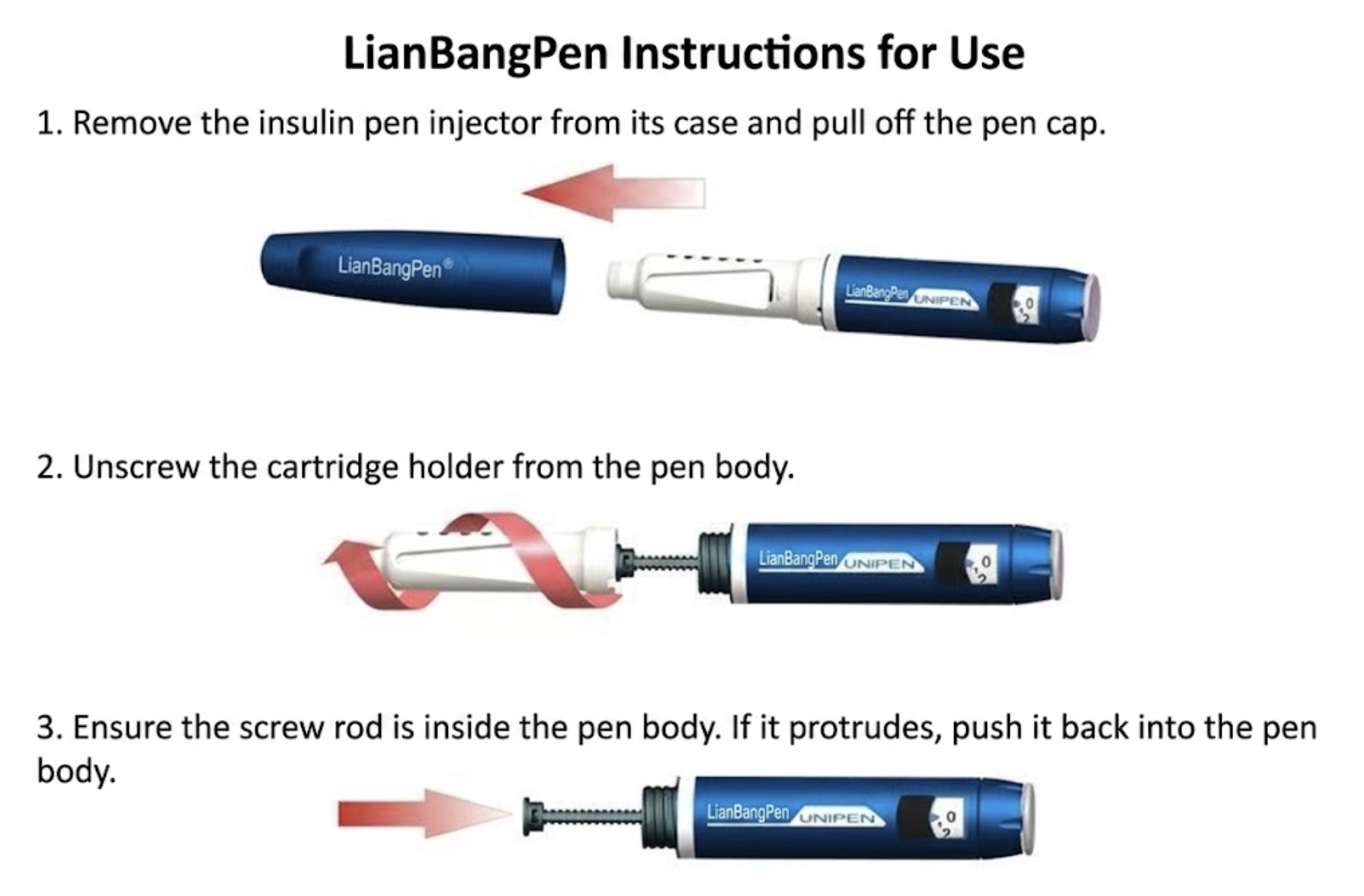 UNIPEN Insulin/Tirzepatide/peptides Pen Injector-Reusable Medical Injector for Diabetic, Compatible with Standard 3ml Cartridges